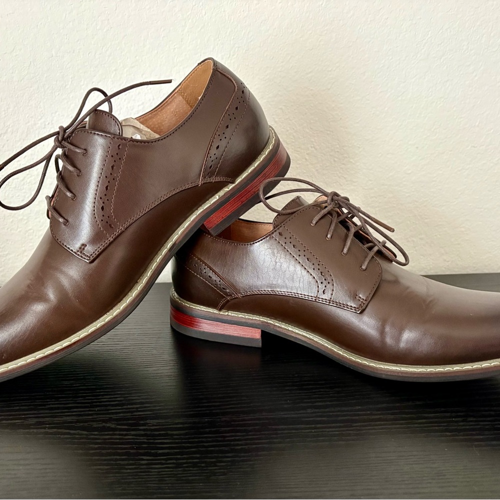 Elegant Brown Leather Derby Shoes